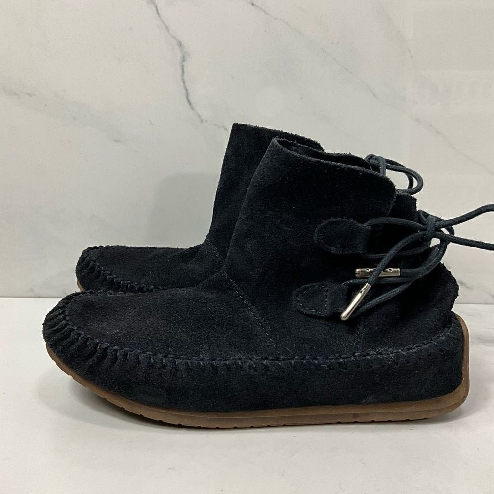 EMU AUSTRALIA Navy Blue Suede Moccasins